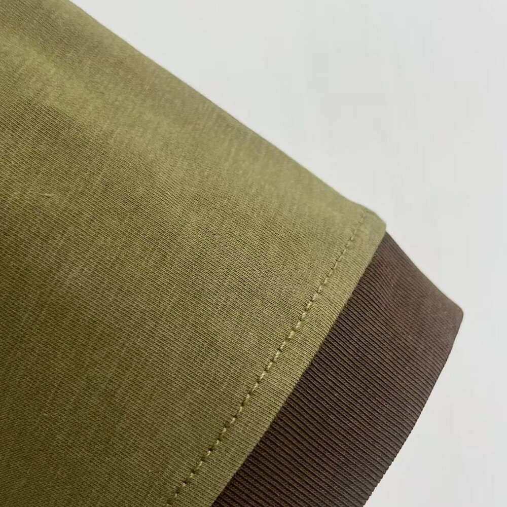 Miu Miu Olive Green Color-Blocked Flocked Logo Short-Sleeve T-Shirt, Size S - Picture 5 of 9
